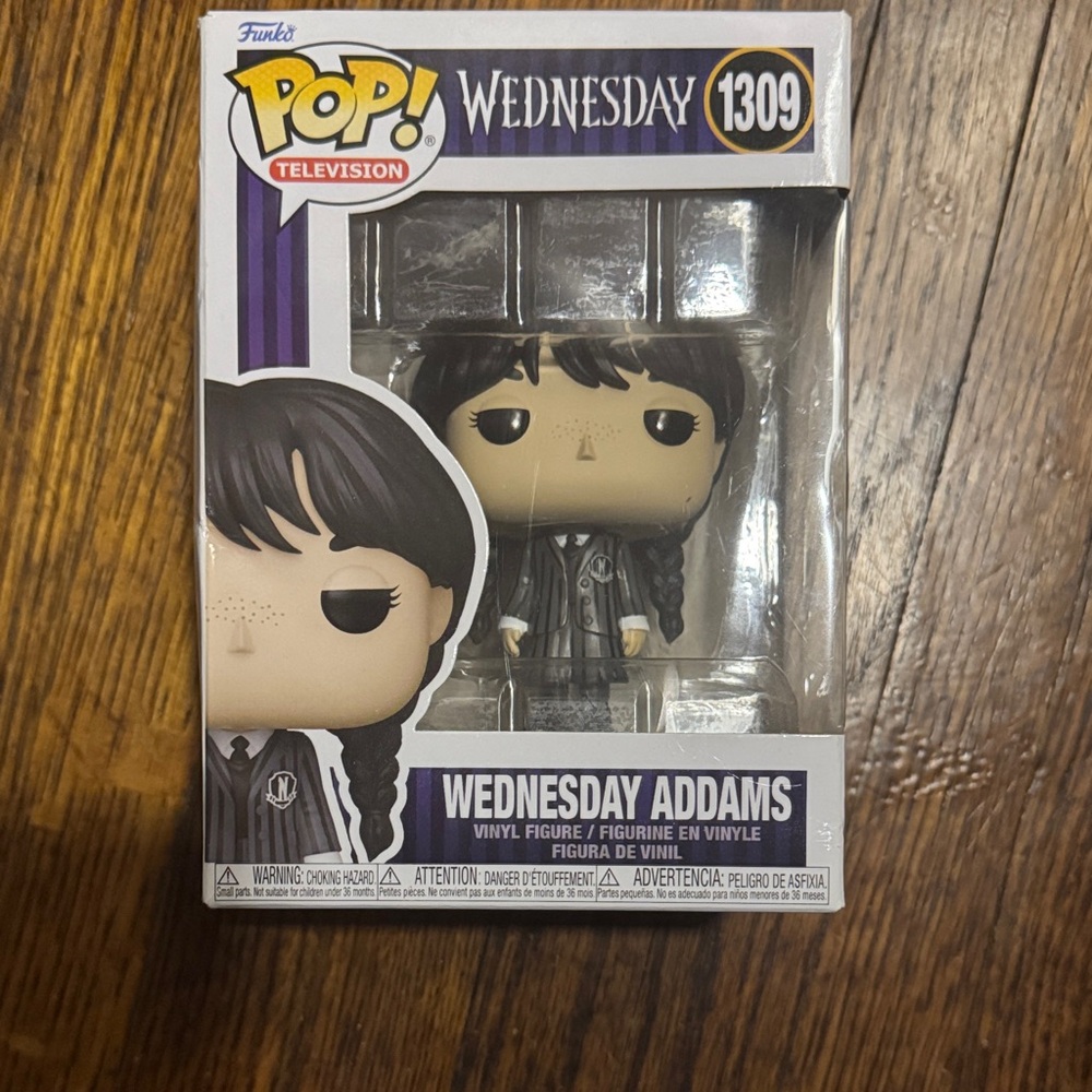 Funko Pop Wednesday Addams Black and White Figure